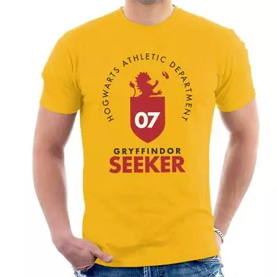Buy Harry Potter Quidditch Athletic Dept Gryffindor Seeker Men's T-Shirt • 17.95£