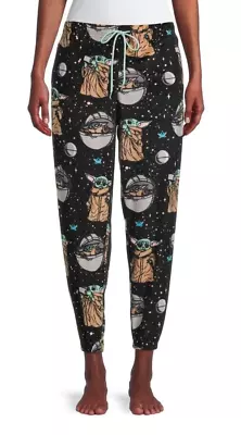 Buy Star Wars L 2X 3X Mandalorian Yoda The Child Women’s Sleep Jogger Pajama Pants • 13.99£