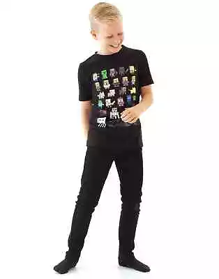Buy Minecraft Black Sprites Short Sleeved T-Shirt (Boys) • 10.95£