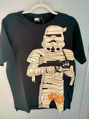 Buy Official Star Wars Stormtrooper T Shirt The Force Awakens Black Funny Size L NEW • 16£