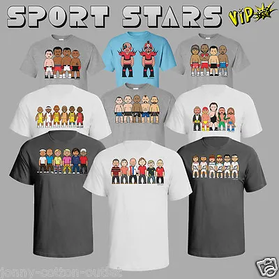 Buy VIPwees Mens T-Shirt Quality Cotton Sporting Inspired Caricatures Choose Design • 13.99£