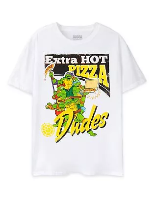 Buy Teenage Mutant Ninja Turtles White Pizza Dudes Short Sleeved T-Shirt (Mens) • 16.95£