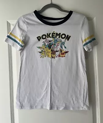 Buy Girl's Pokemon X&Y White Eeveelutions Pikachu T-Shirt Size M • 9.33£