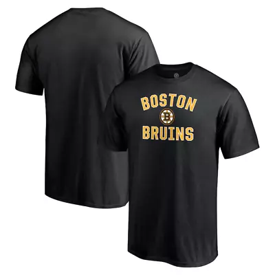 Buy Boston Bruins Men's T-Shirt NHL Victory Arch Black Top - New • 14.99£