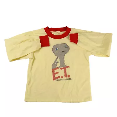 Buy ET Movie Shirt Kids Pajamas Top Yellow VTG 80s Universal City Studios PJs E.T. • 38.90£