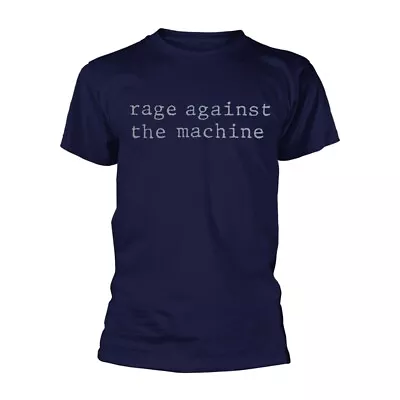 Buy RAGE AGAINST THE MACHINE - ORIGINAL LOGO BLUE T-Shirt Large • 19.50£