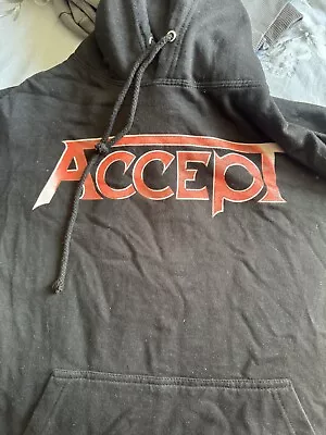 Buy Accept Twin Guitars Hoodie Flames Size Large • 13£
