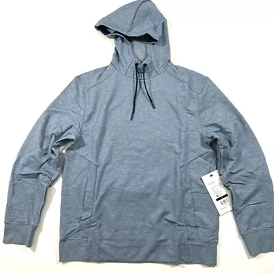 Buy Ministry Of Supply Fusion Terry For All Hoodie Sweatshirt Lunar Blue Size XS Men • 50.41£