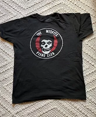 Buy The Misfits Fiend Club Punk Band Shirt, Grey - Men’s XL • 18.67£