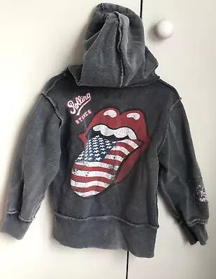 Buy Rolling Stones Faded-style Rock Black Hoodie, Age 4 To 5, Unique, Back Detail • 3£