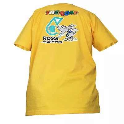 Buy Rossi  Motorcycle Biker  `THE GOAT PETRONAS EATER` LIMITED Tshirt YELLOW 2021 • 17£
