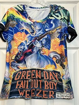 Buy Green Day Fallout Boy Weezer The Hella Mega Tour T-Shirt Size M • 23.34£