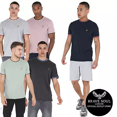 Buy Brave Soul Mens Short Sleeve Cotton Crew Neck T-shirts Base Layer Casual Tees • 7.99£
