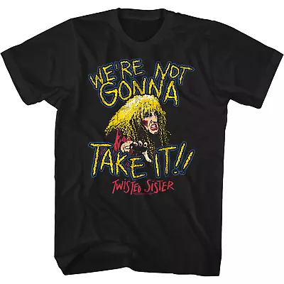 Buy We’re Not Gonna Take It Twisted Sister Black T-Shirt Cotton YG101 • 18.62£