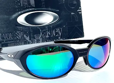 Buy NEW Oakley EYE JACKET Matte Black POLARIZED Galaxy Jade Lens Sunglass 9438 • 157.67£