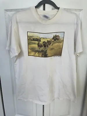 Buy Vintage 90s Wells Fargo Horse And Buggy T Shirt • 8.39£