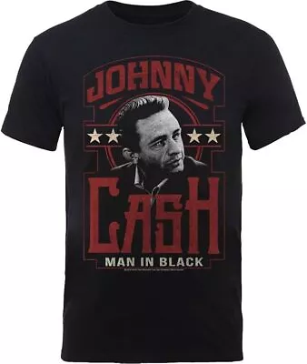 Buy Officially Licensed Johnny Cash Man In Black Mens Black T Shirt Johnny Cash Tee • 14.95£