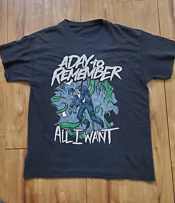 Buy Rare Vintage A Day To Remember Emo Punk  All I Want Concert T-Shirt Size Large • 49£