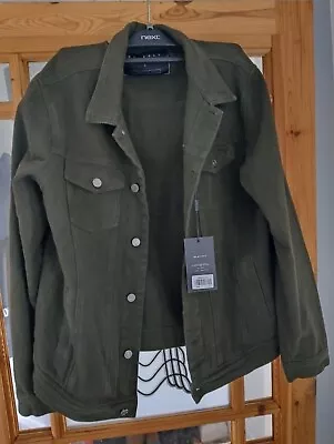 Buy Mens Blakely Dark Green Denim Jacket Large • 50£