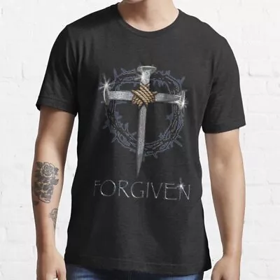 Buy New Popular! Forgiven Nails, Cross And Crown Of Thorns Design Unisex T-Shirt • 19.50£
