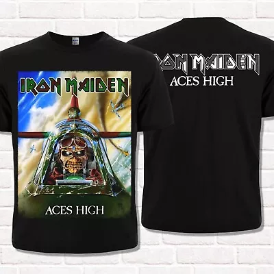 Buy Iron Maiden Black T-Shirt, Aces High (1985). Heavy Metal. • 18.66£