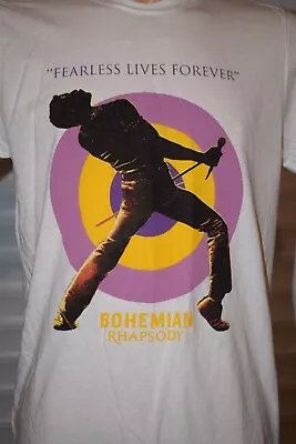 Buy Retro Queen T-shirt Bohemian Rhapsody White Sz Medium Official Licenced Product • 14.99£
