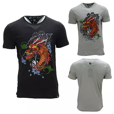 Buy BRAVE SOUL MICK Mens T Shirts Regular Fit Casual Short Sleeve Printed Tee S-XXL • 8.99£