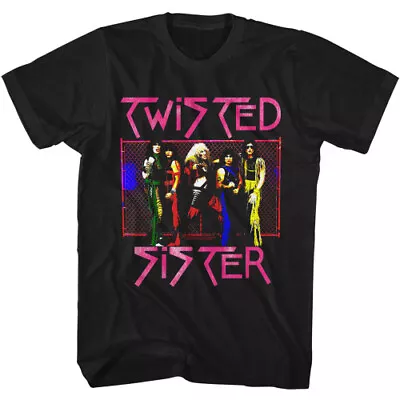 Buy Twisted Sister Fence Photo Black Adult T-Shirt • 21.46£