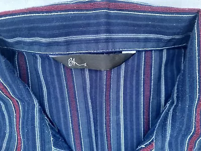Buy Vintage Men's Pyjamas BHS Sz Large 41-43  Chest Blue Striped L/S Long Leg • 24.99£