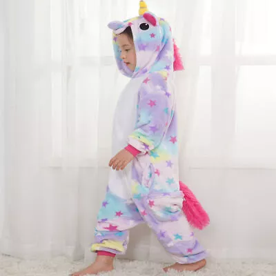 Buy Girls Boys Pyjamas 12Onesie Costume Anime Animal Cosplay Hoodie Soft RainbowMJ • 6.97£