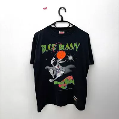 Buy Vintage Space Jam Bugs Bunny 1996 Black Promo T-shirt Nutmeg Small • 44.99£