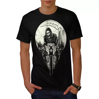 Buy Wellcoda Grim Reaper Biker Horror Mens T-shirt • 17.99£