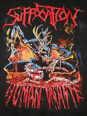 Buy SUFFOCATION Human Waste T-Shirt Short Sleeve Cotton Black Men S To 5XL BE1215 • 19.50£