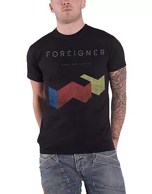 Buy Foreigner T Shirt Vintage Agent Provocateur Band Logo Official Mens New Black • 16.95£