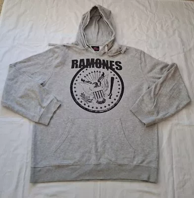 Buy Ramones Hooded Jumper Pullover Grey Cotton Mens Xxl Good Clean Condition B74 • 12.23£