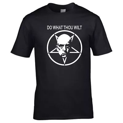 Buy Aleister Crowley T-shirt Baphomet Pagan Satan Beast Satanism Do What Thou Wilt • 12.95£