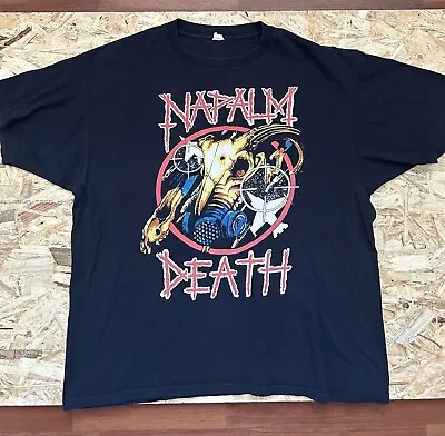 Buy Vintage Napalm Death T-shirt - 2008 Tour - Grindcore Death Metal - Nice Fade! • 44.99£