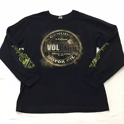 Buy VOLBEAT Band Graphic Tee Shirt Men's M Black Motor Oil Tour Guitar Long Sleeve • 20.89£