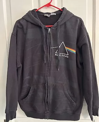 Buy Vintage Y2K Pink Floyd Hoodie Anthill Trading LTD Rockware Size XL Black Zip • 23.34£