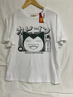 Buy Mens White Pokemon T-shirt Large New With Tags Free Shipping • 9.99£