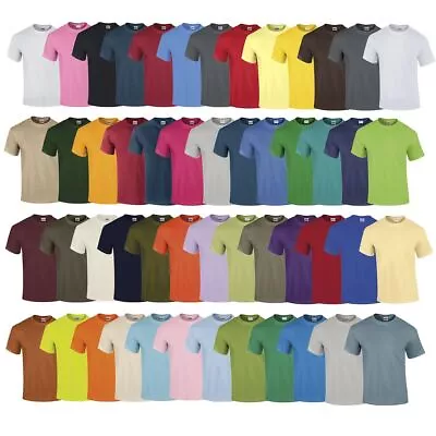 Buy GILDAN T-Shirt Ultra Cotton Mens Plain Adult Tee Top Sports Casual Crew Neck  • 7.45£