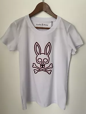 Buy White Psycho Bunny Women’s T-shirt Size 5 Medium 100% Pima Cotton Slim Fit • 26.14£