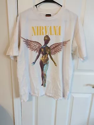 Buy Vintage 1993 Nirvana In Utero Tour T-Shirt XL • 77.02£