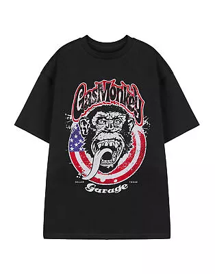Buy Gas Monkey Garage Black USA Flag Short Sleeved T-Shirt (Mens) • 16.95£
