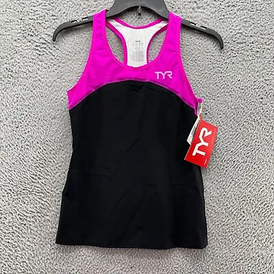 Buy TYR Activewear Top Womens Small Black Pink Competitor Carbon Tank New Usa • 14.79£