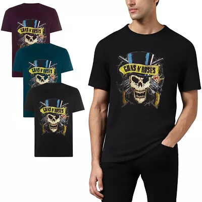 Buy Ex Guns N Roses T Shirt Print Skull Black Classic Rock Band Mens Tee Slash Top • 7.98£