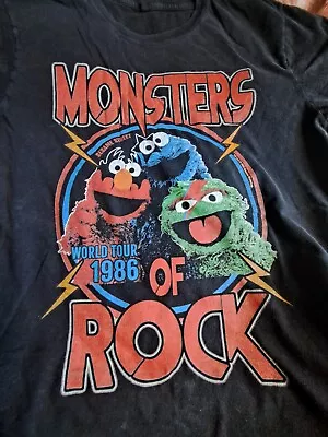 Buy Mens Medium Monsters Of Rock Sesame Street T Shirt • 10£