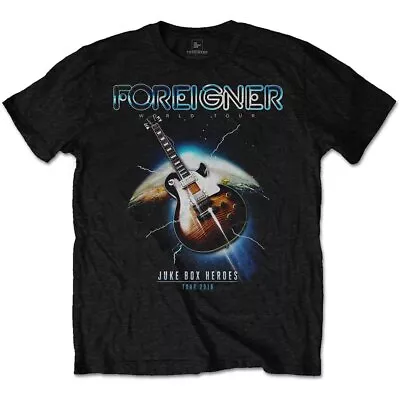 Buy Foreigner FORTS06MB02 T-Shirt, Black, Medium • 15.95£