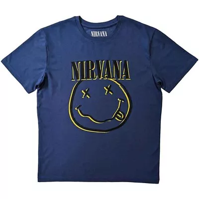 Buy Nirvana Inverse Smile Blue Official Tee T-Shirt Mens Unisex • 16.06£