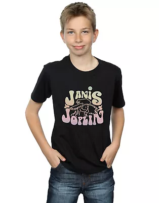 Buy Janis Joplin Boys Pastel Logo T-Shirt • 12.99£